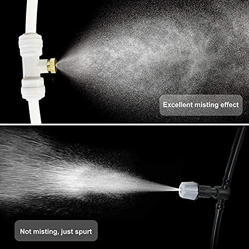 Mister System for Outside Patio 65Ft (20M), Outdoor Misting System, Patio Misters for Cooling, Backyard Water Mister Kit for Waterpark, Garden, Greenhouse, Canopy, Porch, Umbrella, Gazebo, Trampoline