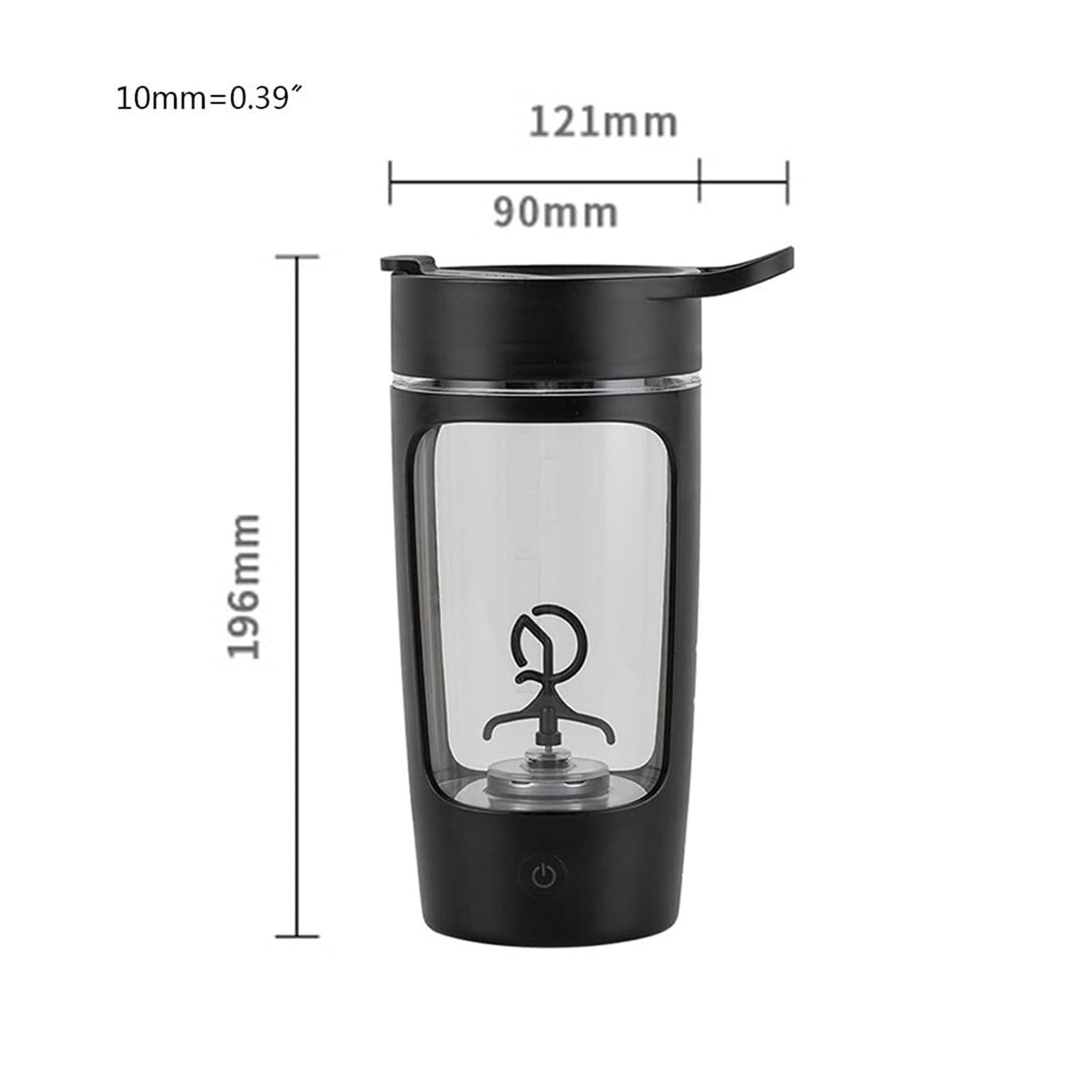 HeroTrade 650ml Electric Protein Shaker Bottle, USB Rechargeable Portable Blender Cup for Protein Shakes, Juices, Coffee, and Smoothies,(Black)