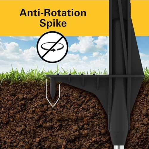Zareba A-48B 4-Foot Step-in Electric Fence Posts - 50 Pack for Electric Fence System - Sturdy & Easy Installation, Black