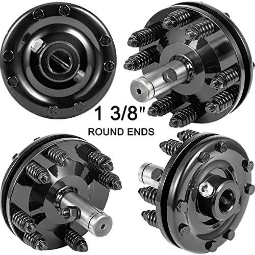 VEVOR Slip Clutch, 1 3/8" PTO Slip Clutch, Smooth Round Ends PTO Friction Clutch, Carburized Steel Tractor Slip Clutch, Adjustable Rotary Cutter Slip Clutch, Black Brush Hog Slip Clutch for PTO Shaft
