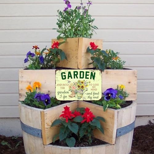 Metal Garden Decor - Unique Gardening Gifts for Women, Funny Garden Signs for Outdoor, Patio, Yard Decoration, 12" x 8" - Perfect Housewarming Gift for Mothers, Grandmas, and Plant Lovers