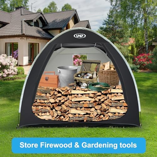 UNP Bike Storage Shed Tent, Portable Outdoor Bike Storage Tent with 210D Oxford Thick PU4000 Waterproof for 1/2/3/4 Bikes, Bike Covers Storage Shed Tent for Bicycles, Lawn Mower, Garden Tools