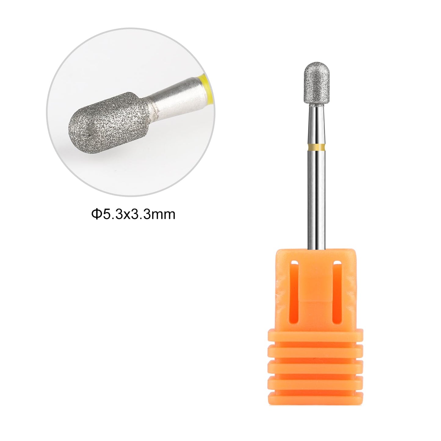 Acycoin2A 2pcs Round Tapered Cuticle Clean Nail Drill Bit (II)