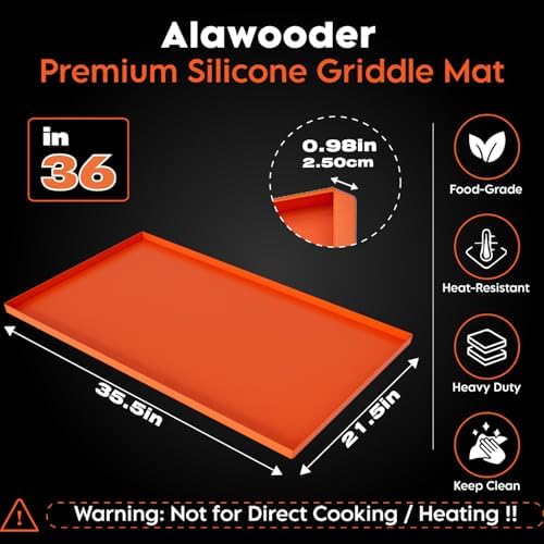 Silicone Griddle Mat for Blackstone Griddle 36 Inch - Food Grade Silicone Griddle Cover for Blackstone Flat Top Grill, 36" Thickened Buddy Mat Grilling Accessory for Black Stone Protection