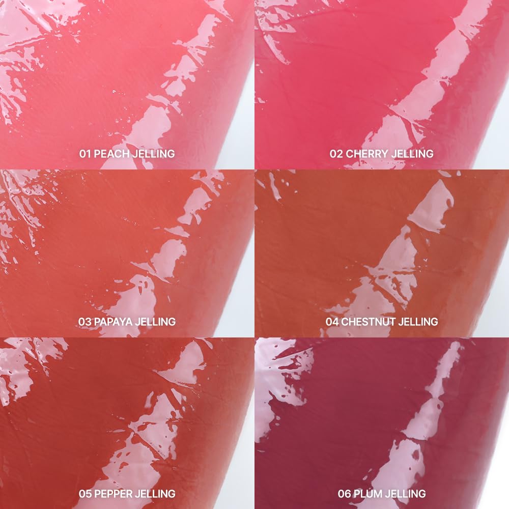 YNM Heart Jelling Tint (01 PEACH JELLING, 0.09 oz) Silicone Lip Brush Included, K-Beauty, Non-Sticky, Moisturizing, Smudge-Proof, Korean Lip Tint, Long-Lasting, Vivid Color