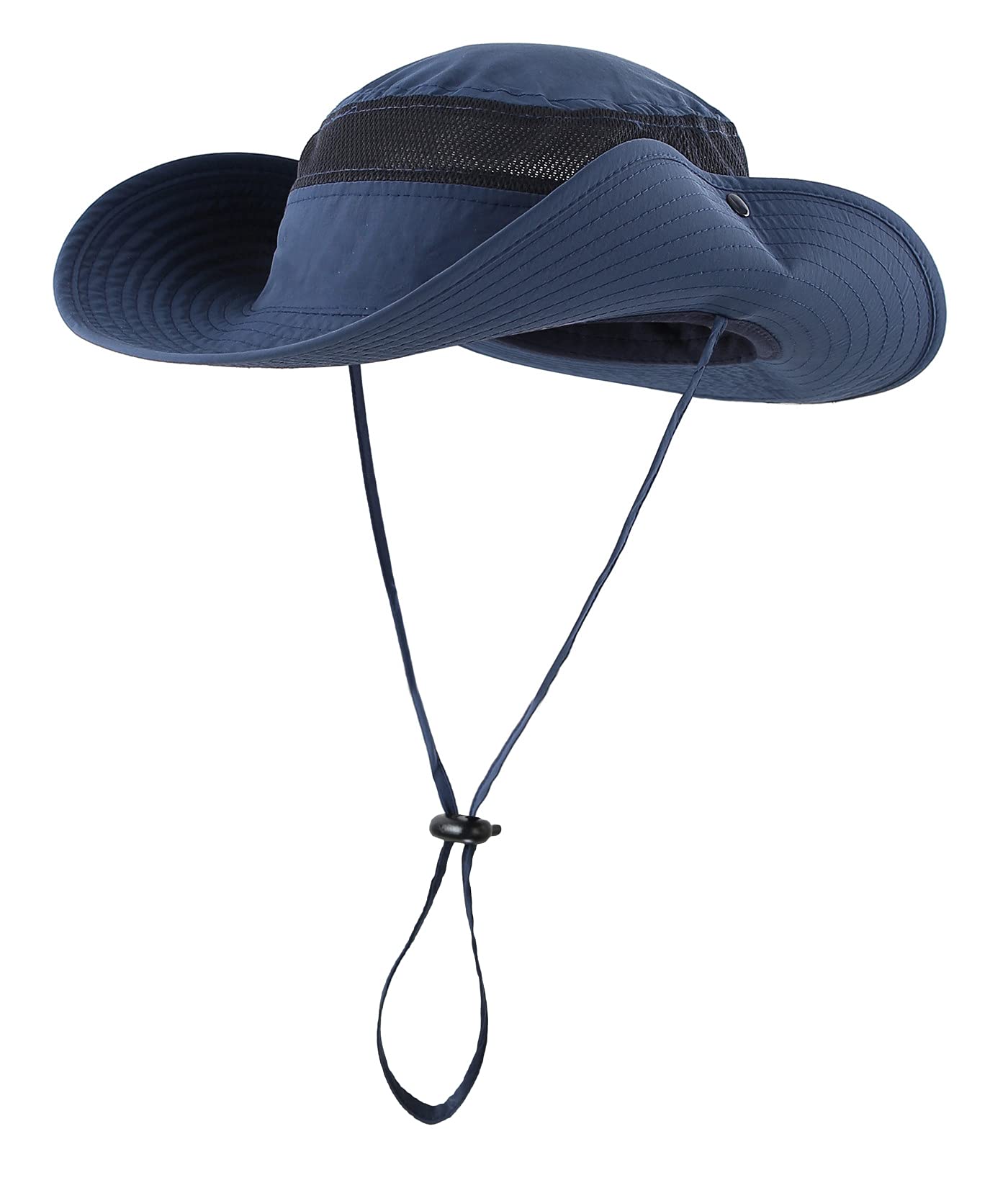 Connectyle Outdoor Mesh Sun Hat Wide Brim Sun Protection Hat Summer Fishing Hunting Hiking Gardenig Hat Navy Blue