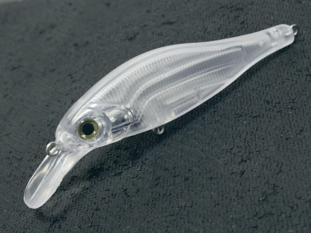 wLure 10 Blank Unpainted Minnow Crankbait Topwater Lipless Jerkbait Fishing Lures (UPM718P10)