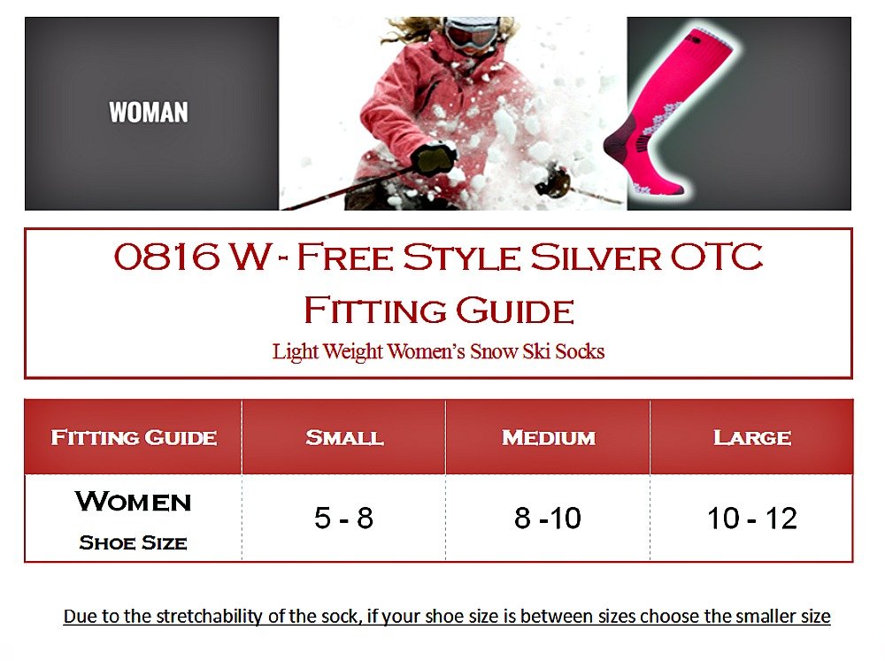 Eurosocks Women's Free Style Silver Socks, Fuchsia, Small