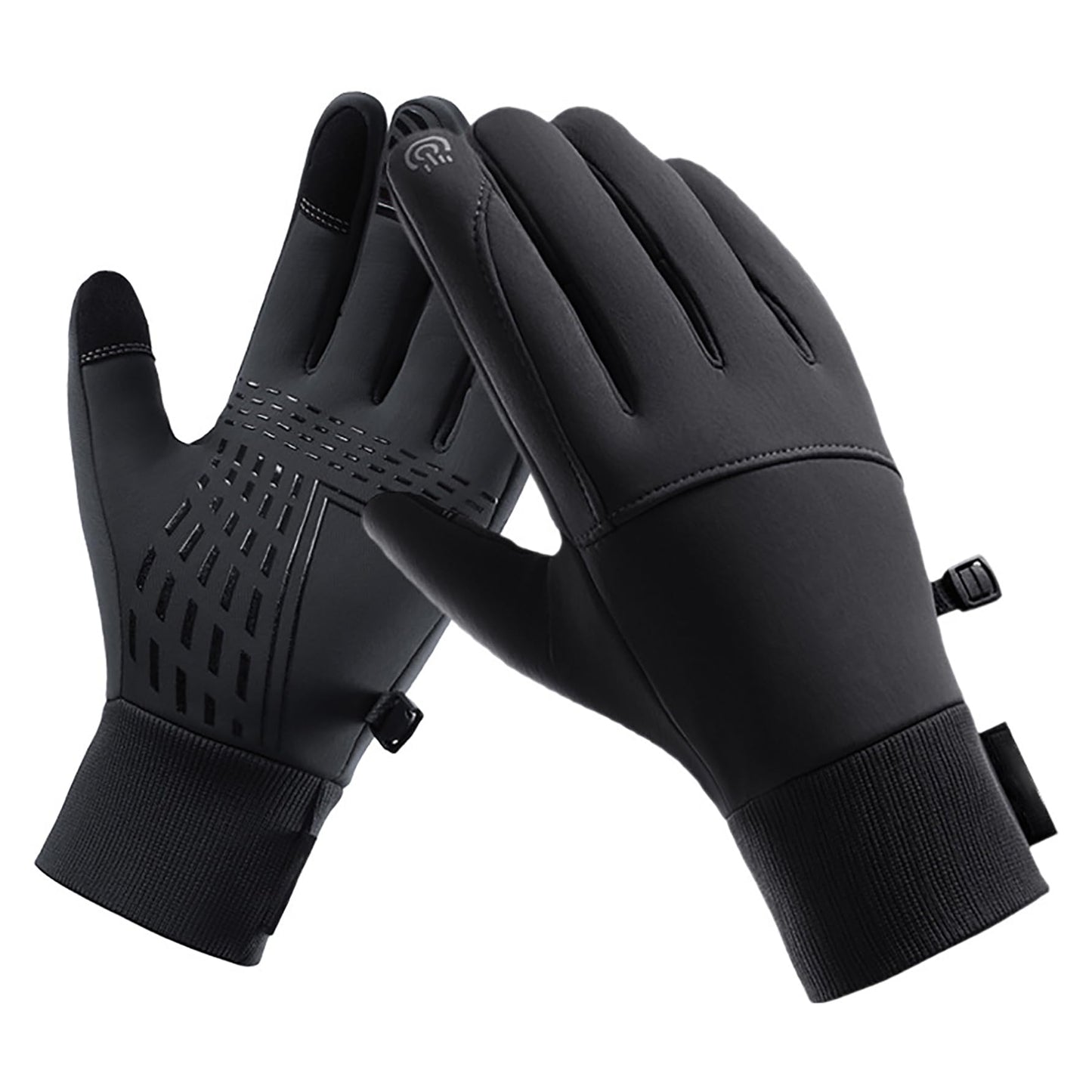 FunSpt Touchscreen Winter Gloves Cold Skiing Waterproof Warm Snow Gloves For Men And Women,Black M