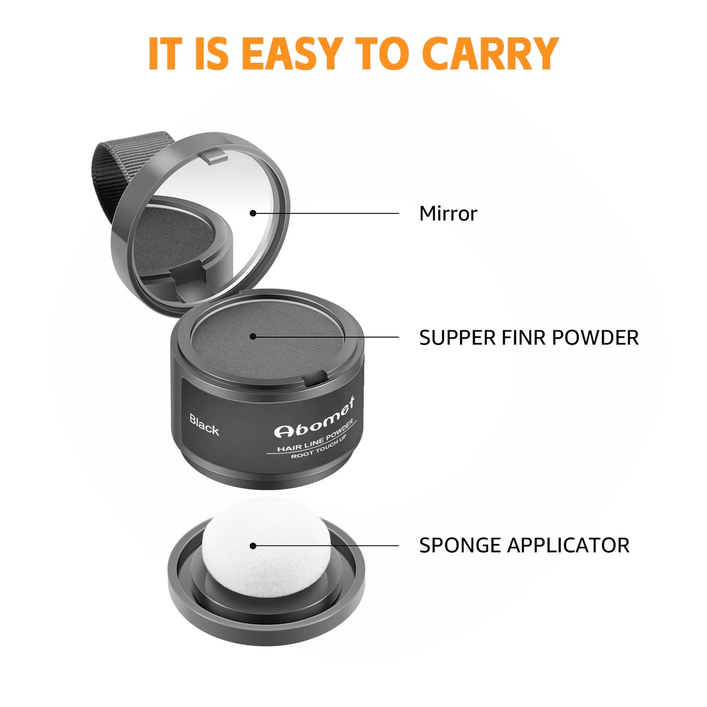 Root Touch Up Instantly Gray Coverage Powder, Conceal Hair Loss and Thinning Hair For Women and Men, Hair Fibers (Brown)