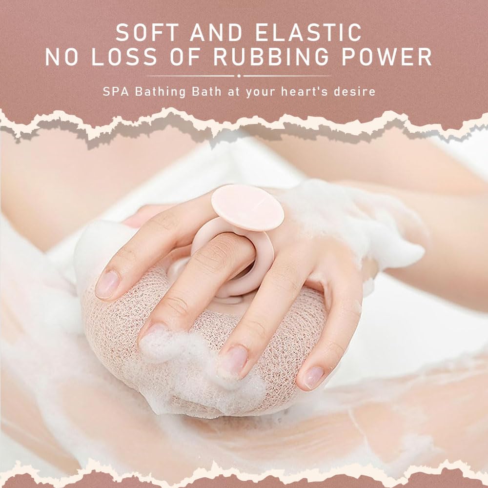 Super Soft Sunflower Suction Cup Bath Ball, 2024 Upgraded 2-in-1 Sunflower Bath Ball Exfoliating Bath Sponge Cleaning Brush, Sponge Mesh Pouf Shower Ball for Women, Men Shower (Colorful-4)