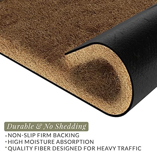 Barnyard Designs Doormat Welcome Mat for Outdoors, Large Front Door Entrance Mat, 30x17, Brown (Home Sweet Home)