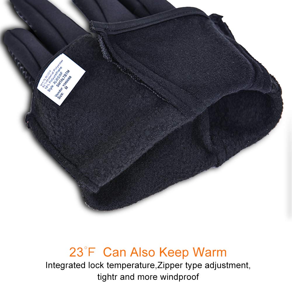 XPSZDBS Winter Gloves Touch Screen Windproof Gloves are Warm and Adjustable.Suitable for Outdoor Running, Cycling, Fishing, Skiing and Other Sports and Work Warm Gloves.