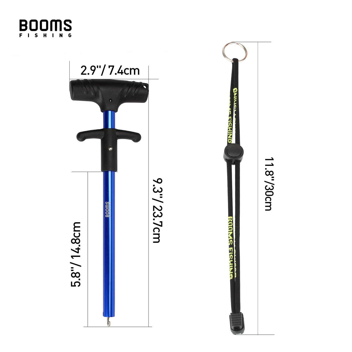 Booms Fishing R2 Hook Remover Aluminium Squeeze-Out Fish Hook Tools 10 Inches Blue