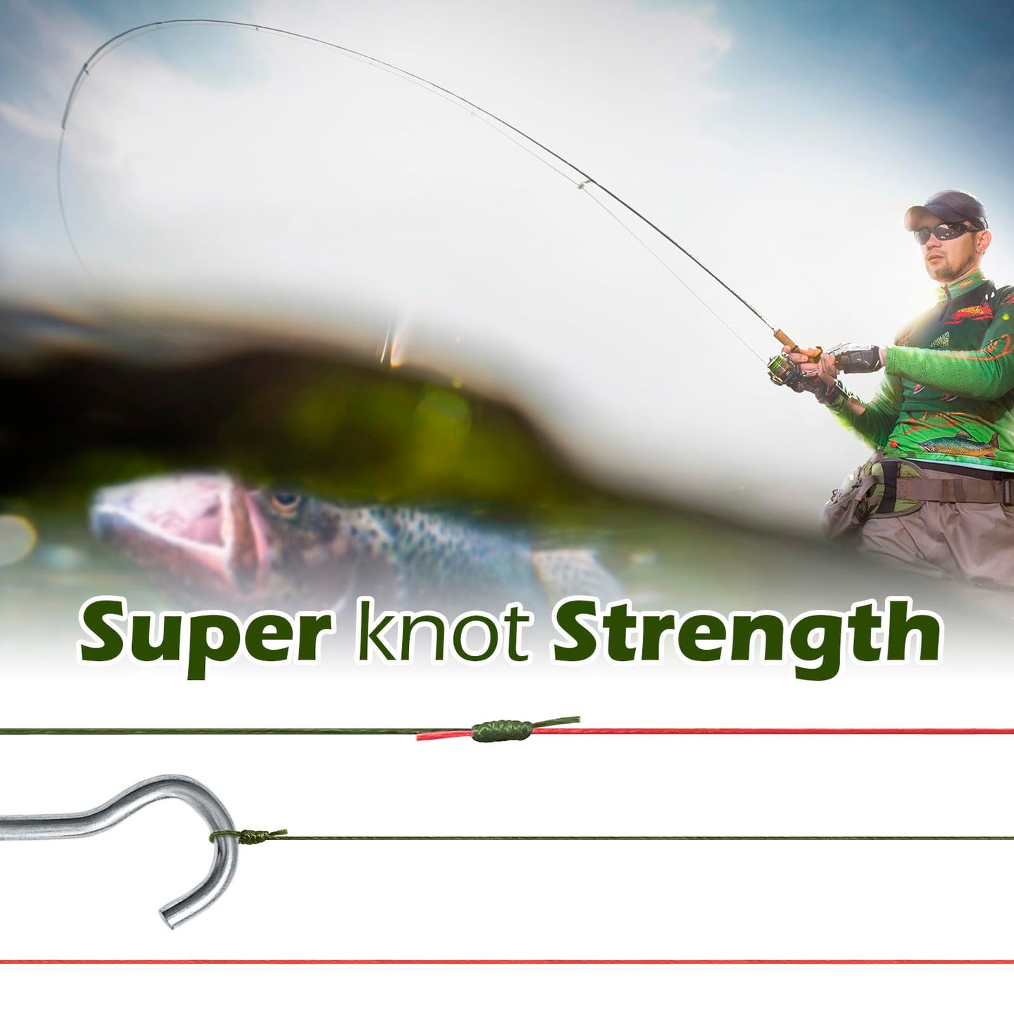 Ashconfish Braided Fishing Line- 4 Strands Super Strong PE Fishing Wire Heavy Tensile for Saltwater & Freshwater Fishing -Abrasion Resistant - Zero Stretch- 100M/109Yds 6LB Blue