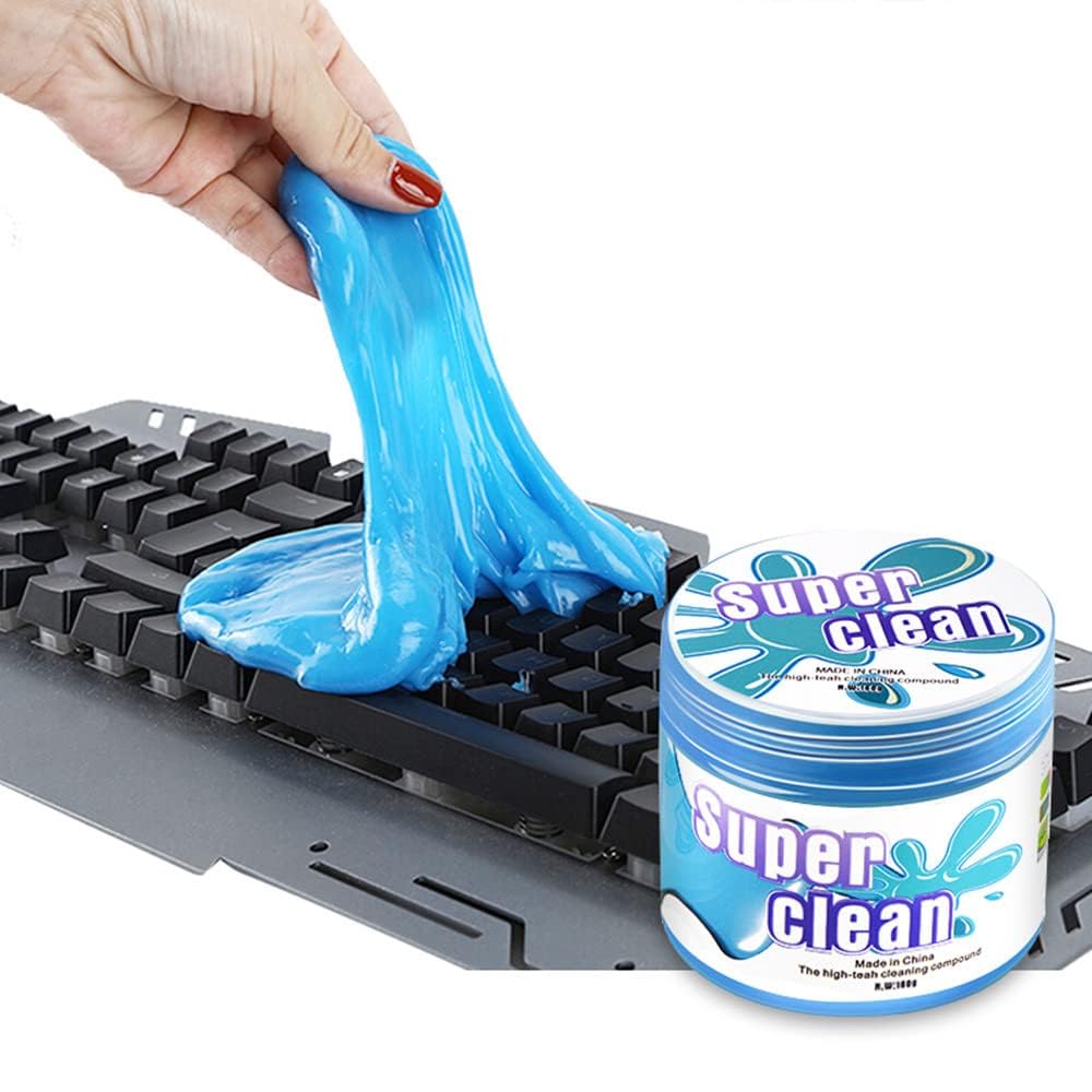 Universal Dust Cleaning Gel – 1 Pack Reusable Slime Cleaner for Car Interior, Keyboards, Laptops, Air Vents, Electronics & Office Equipment – Reaches Tight Cracks & Hard-to-Reach Areas