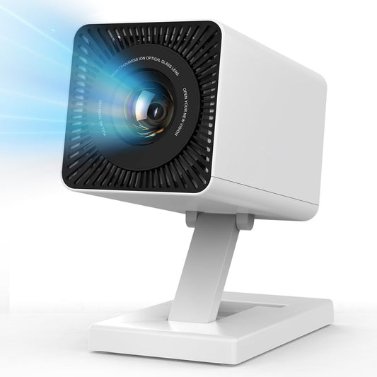 Mini Projector, 4K Portable Video Projector with WiFi6 & Bluetooth 5.4, 150 ANSI Lumen, Automatic Vertical Correction, 130'' Screen Home Cinema Smart Projector for Phone, PC, HDMI USB, Laptop