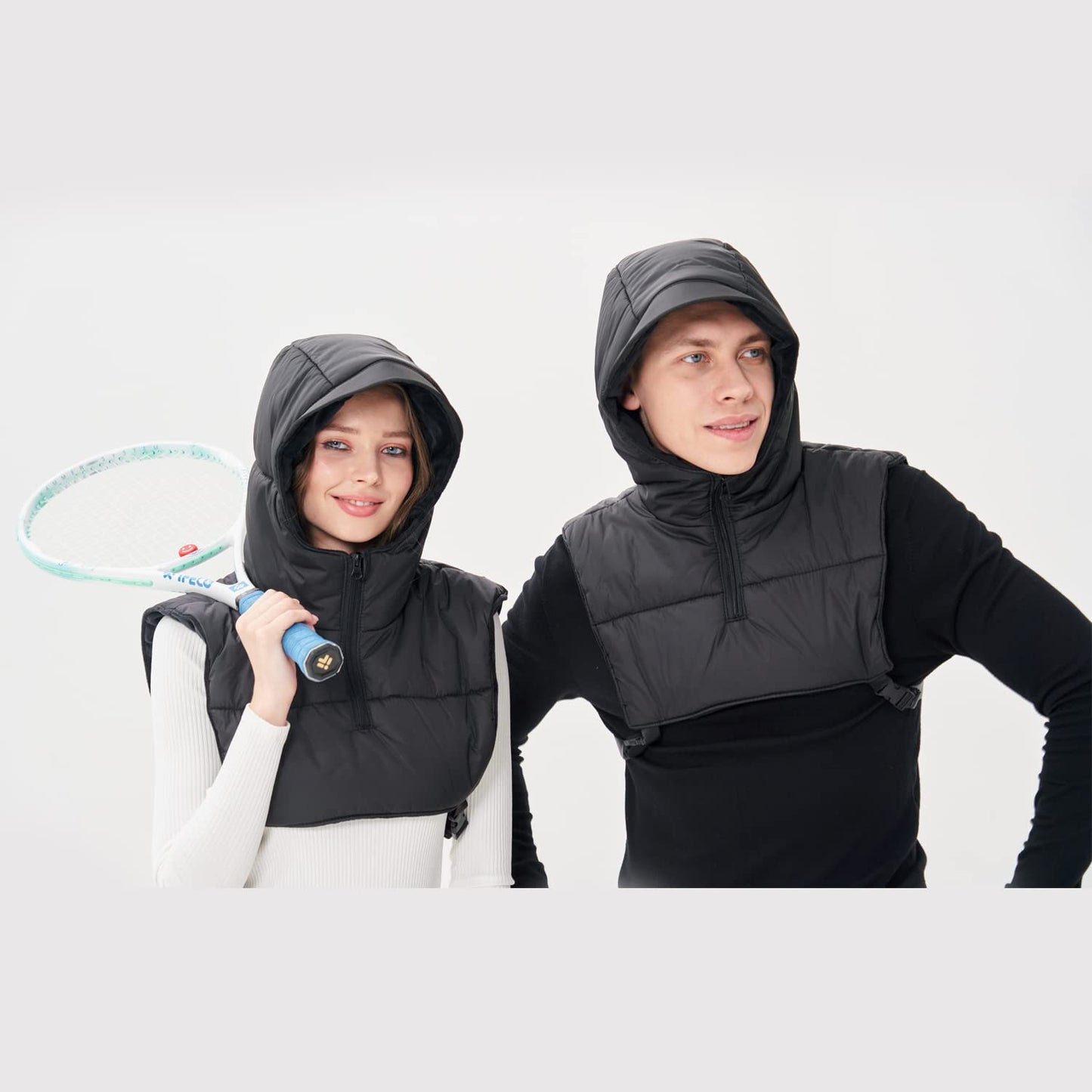 KERHAND Windproof & Waterproof Winter Hats For Men & Women,Winter Sleeveless Hoodie Siamese Vest Snow Hats,Suitable For Outdoor Sports Mountaineering/Skiing (WEAR IT AND WON'T LOSE IT