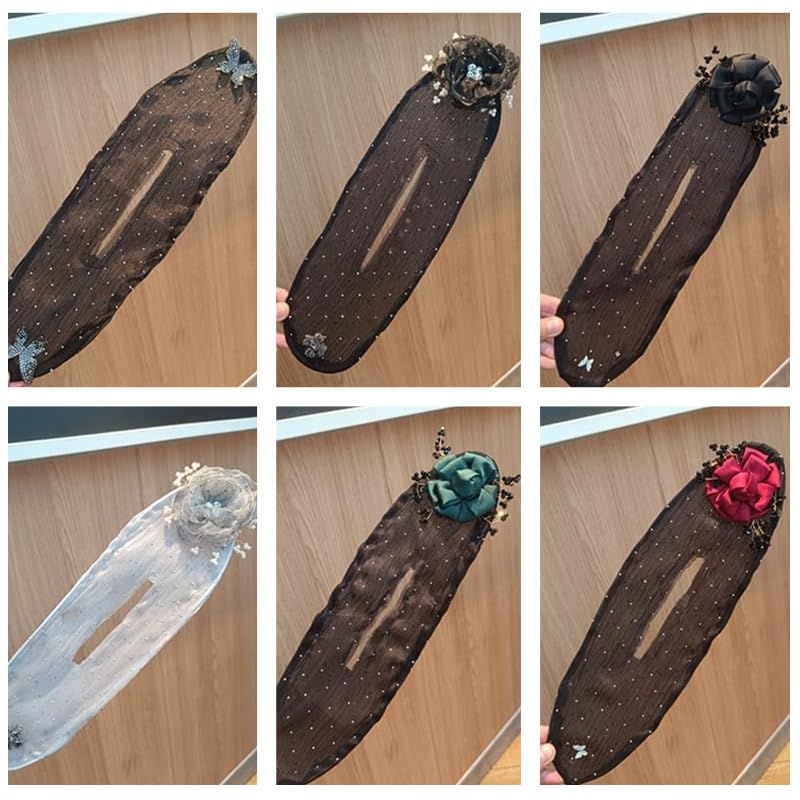 Ball Hair Clip for Long, Thick Hair - Hair Bun Maker Twister, 2024 New Lazy Curler Deft Clip, Easy Fast Snap Roll Tool, Flower Hair Bun Roller Styling Accessories for Women (2pc-b)