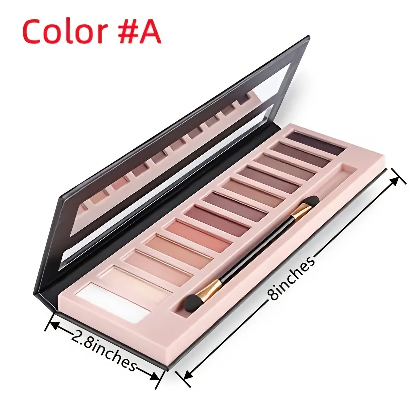 BestLand 12 Colors Black Silver Eye Makeup Eyeshadow Palette Natural Nude Matte Shimmer Glitter Pigment Eye Shadow Pallete Set Waterproof Smokey Rainbow Neon Colorful Eyeshadow Palette (Color D)