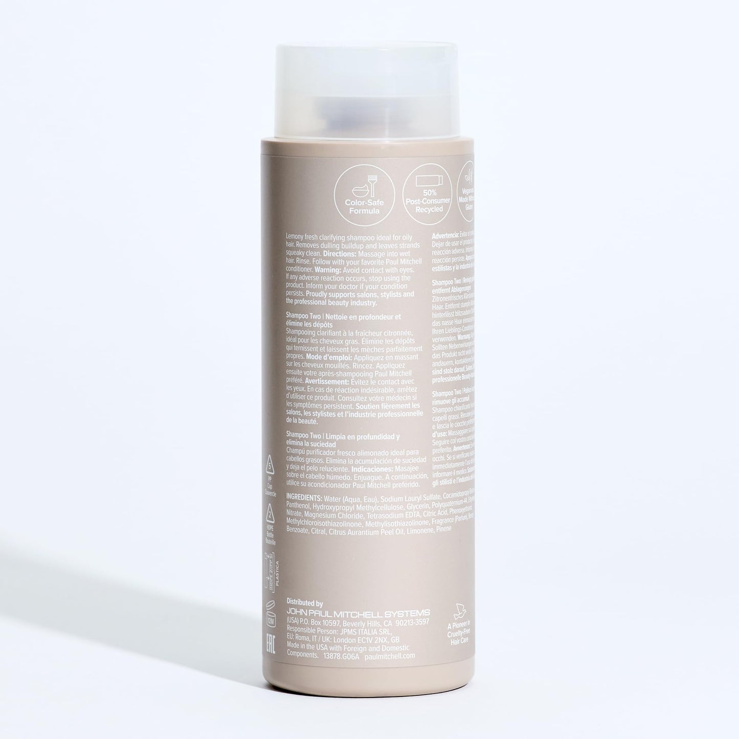 Paul Mitchell Shampoo Two, Clarifying Shampoo, Deep Cleanses + Removes Buildup, For All Hair Types, Especially Oily Hair, 16.9 fl. oz.