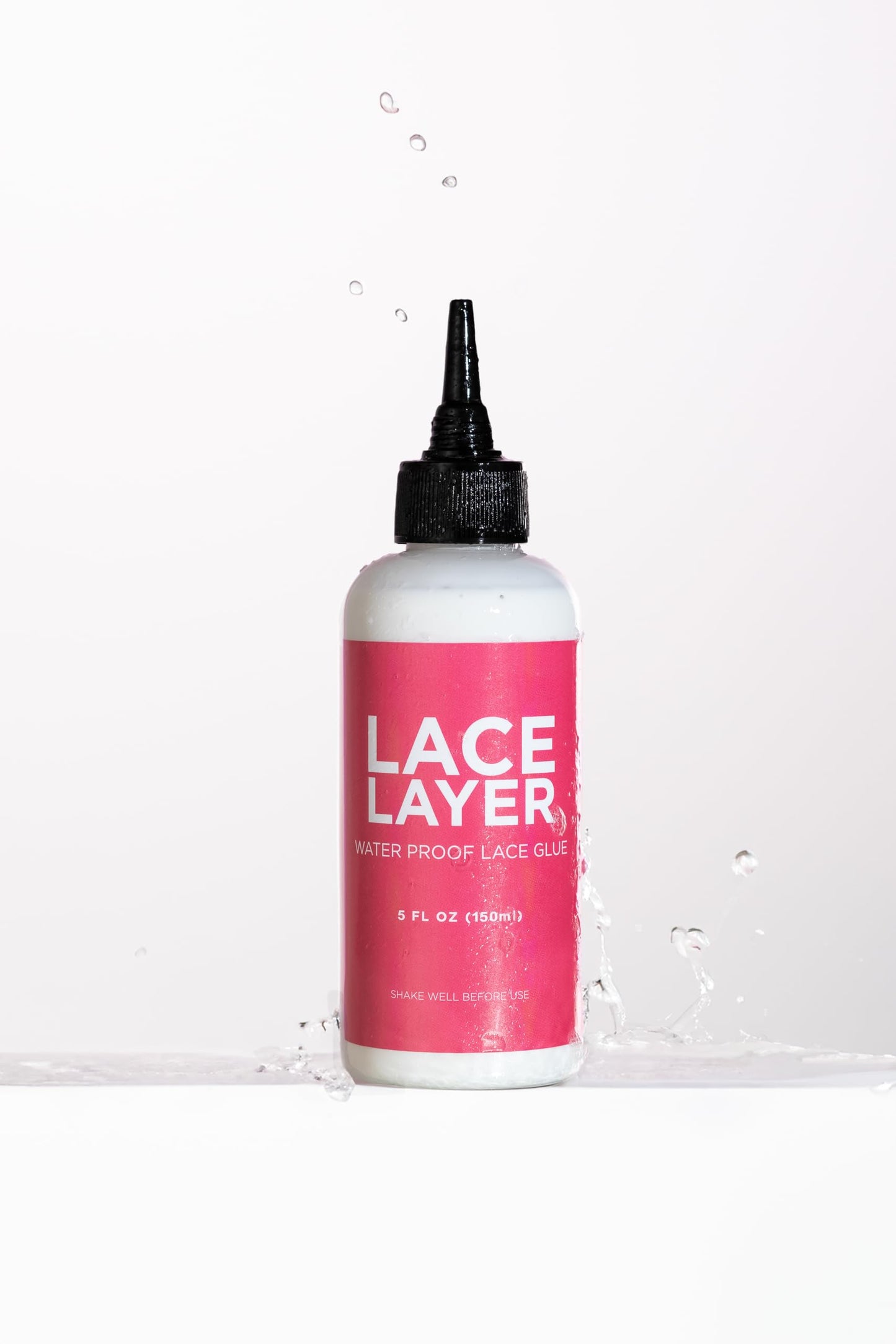 Lace Layer Lace Wig Adhesive - 5 oz - Invisible Bonding Glue for Lace Wigs, Frontals, and Closures, Waterproof & Humidity Resistant Lace Frontal Glue (Strong Hold) (5 oz)