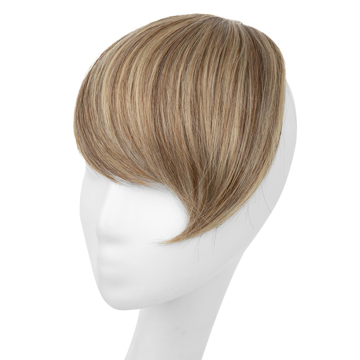 SARLA Clip in Side Bangs Extension Straight Synthetic Fake Bangs One Piece for Women Sand