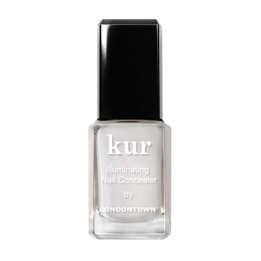 LONDONTOWN Illuminating Nail Concealer, Original Milky Sheer White Polish - Long Lasting Brightening Lacquer Nail Care for Discolored, Yellowing Nails, .40fl oz