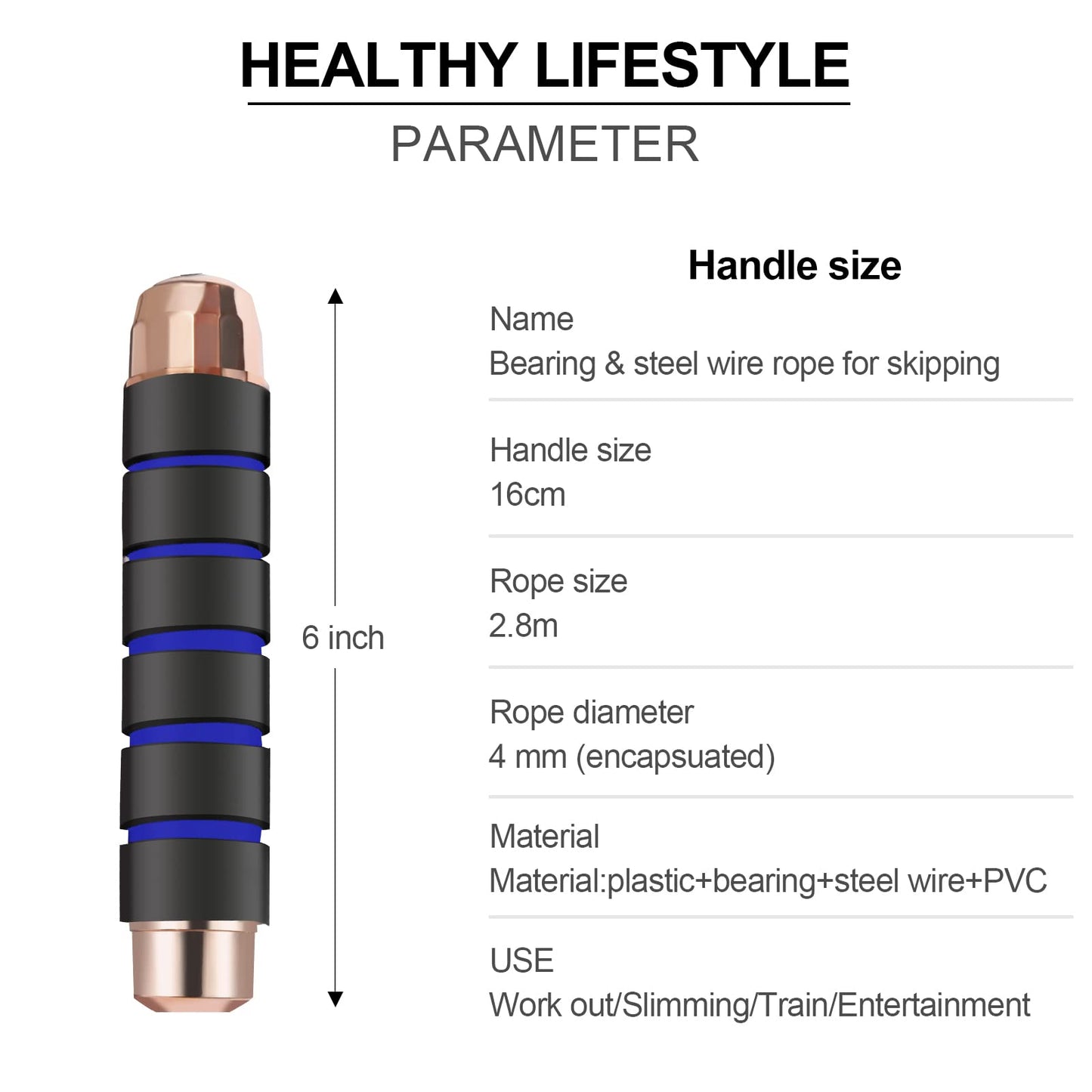 FITMYFAVO Jump Rope Cotton Adjustable Skipping Weighted jumprope for Women,Adult and Children Athletic Fitness Exercise Jumping Rope (Blue)