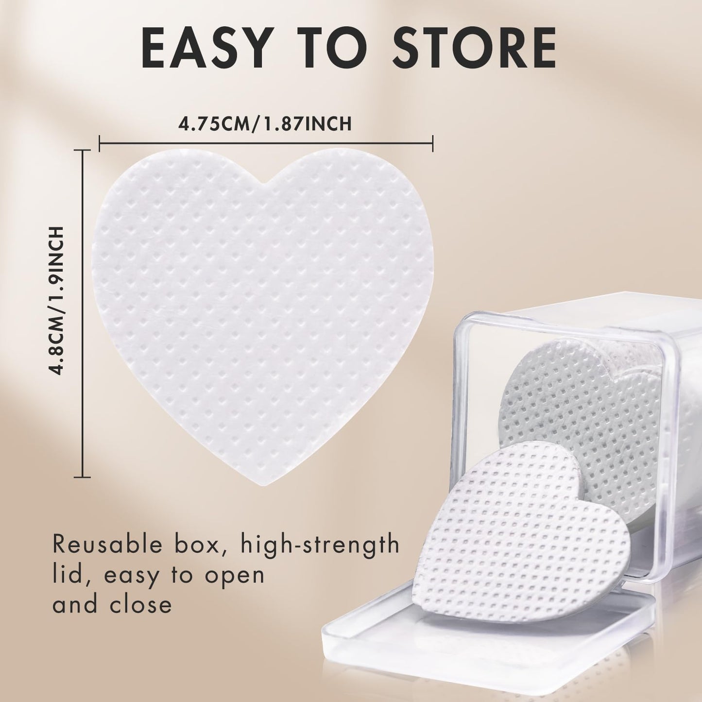 600 PCS Embagol Eyelash Extension Glue Wipes Lint Free Nail Wipes Non-Woven Fabric Lash Glue Wipes Nail Polish Remover Wipes for Lash Extension Supplies (White)