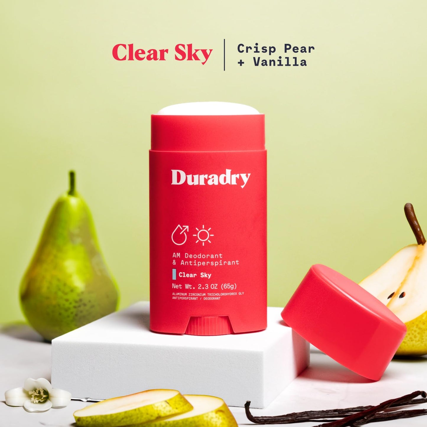 Clinical-Strength Antiperspirant Deodorant for Women and Men - Clean formula with Natural Ingredients, Odor, and Excessive Sweat protection for Armpits - Clear Sky, 2.3 Oz (Pack of 3)