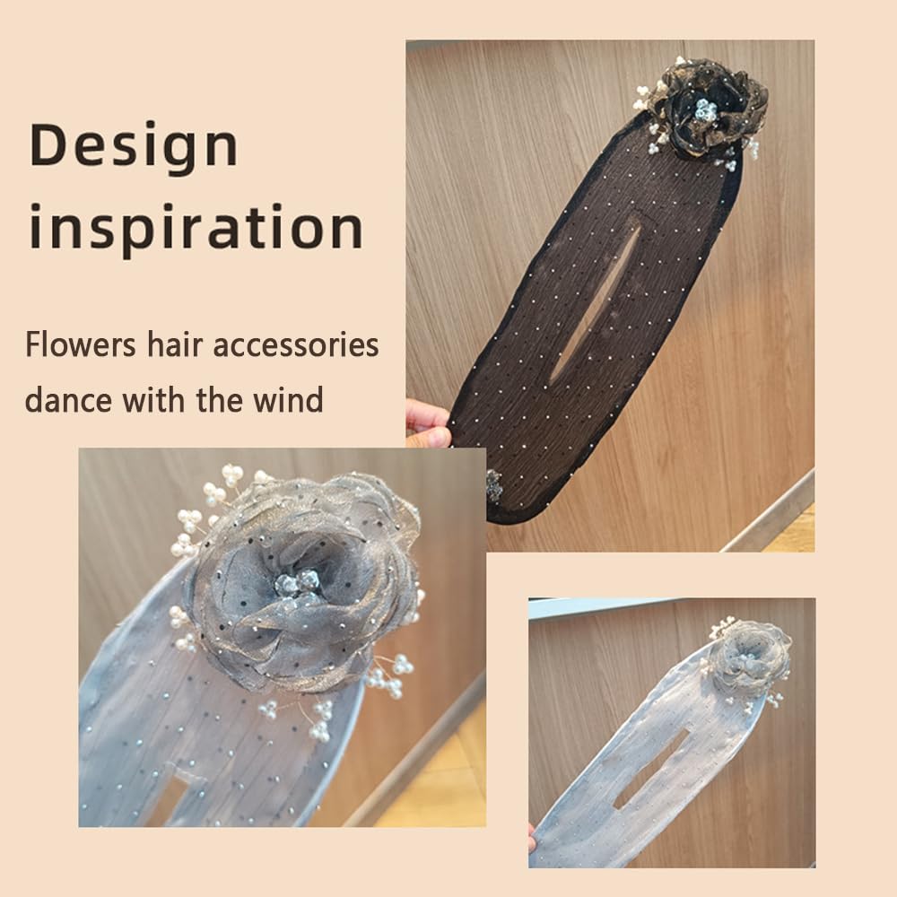 Ball Hair Clip for Long Thick Hair, Easy Fast Snap Hair Roll Bun Maker Twister Tool, 2024 New Lazy Hair Curler, Flower Roller Hair Styling Accessories for Women Girls (6pc)