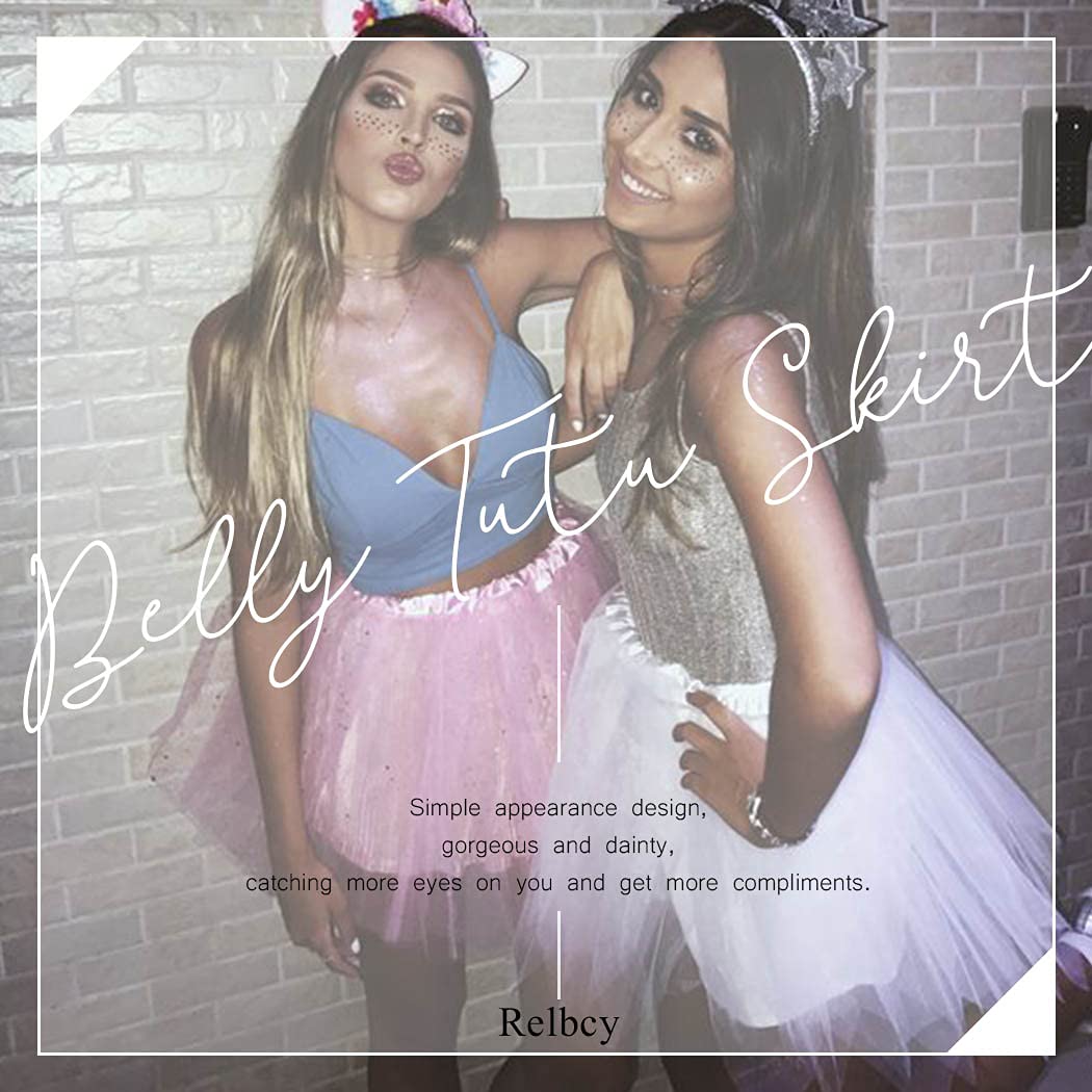 RELBCY Women's Tutu Skirt Layered Tulle Tutus Ballet Dance Tutus Skirt Party Princess Tutu Costume for Women and Girls (Pink)