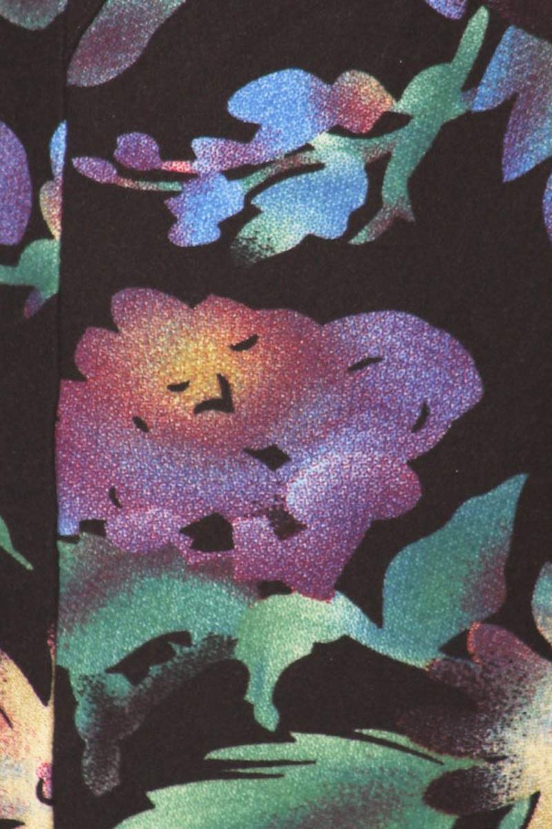 Leggings Depot JGA-R509-M Rainforest Flower Print Jogger Pants w/Pockets, Medium