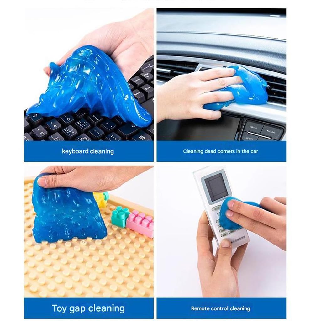 AOTDAOU Reusable Car Cleaning Gel Slime Putty - Strong Adhesive Dust Cleaner for Auto Vents, Interior, Keyboards & Electronics