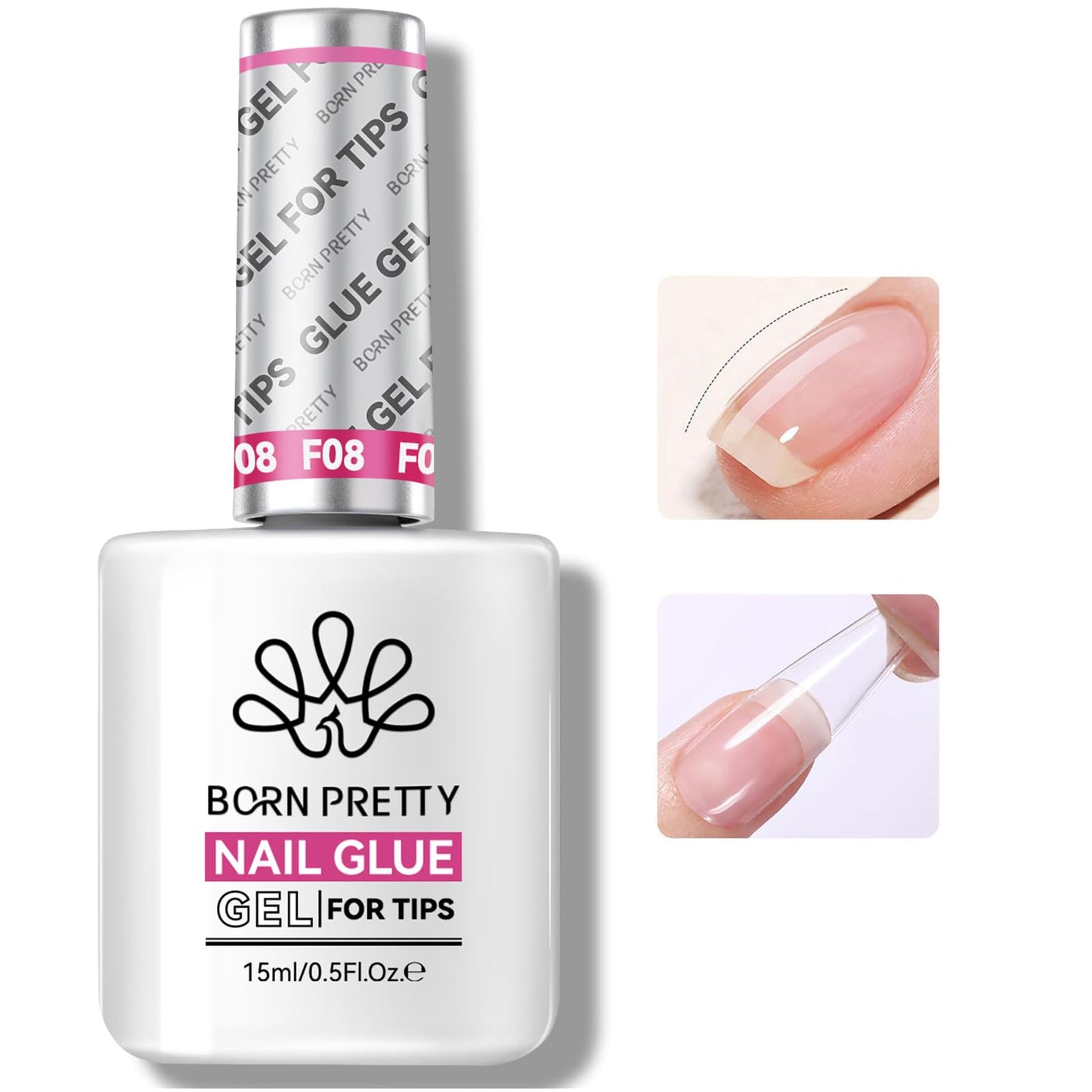 Born Pretty Nail Glue for Tips, 6 in 1 Gel Nail Extension Gel,Blooming Gel,Base Gel Top Coat,Builder and Strengthener Gel for Nail Art Design