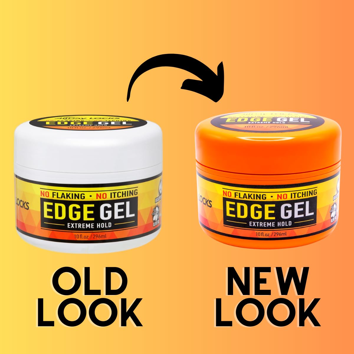 AllDay Locks Edge Gel | Extreme Hold Edge Control Gel | No Flaking, Itching, or Split Ends | Long Lasting Style for Braids, Locks, Twists, Cornrows | 10 oz