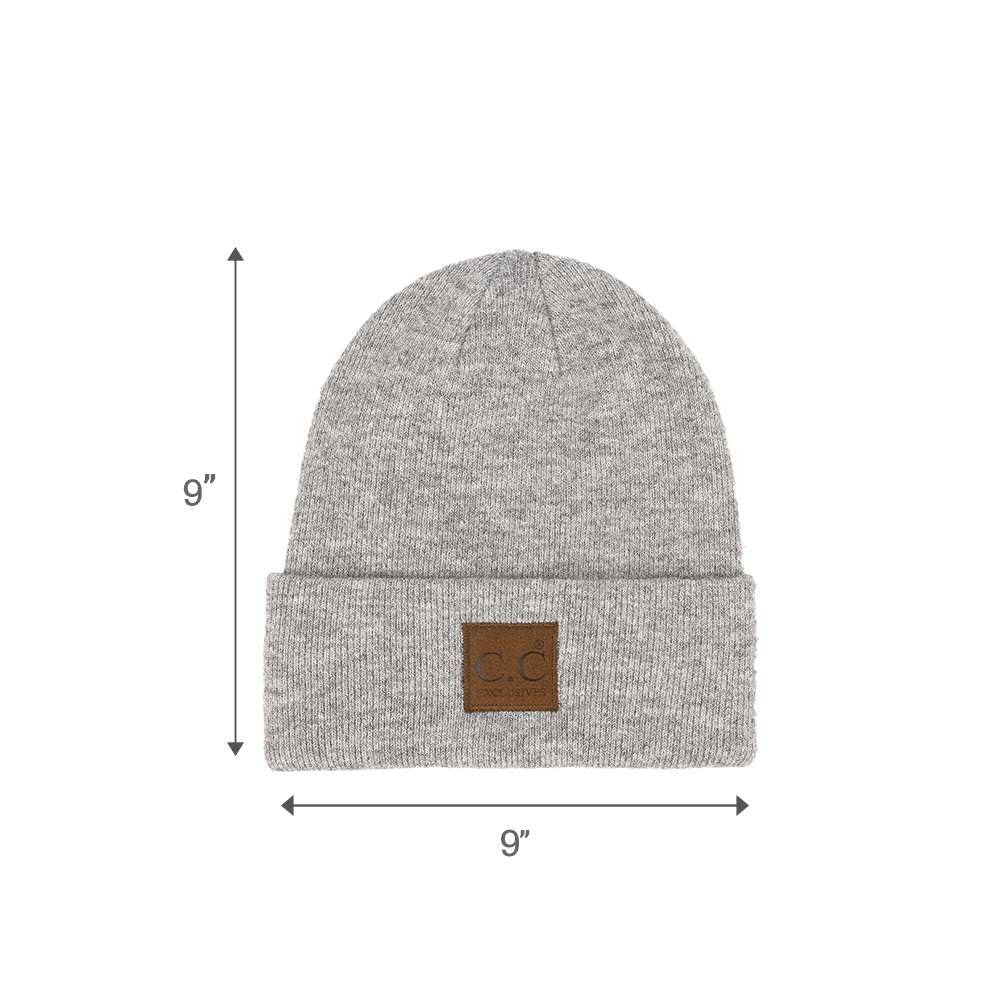 C.C Eco Friendly Unisex Classic Warm Winter Beanie and Touchscreen Glove Set (Light Melange Grey)