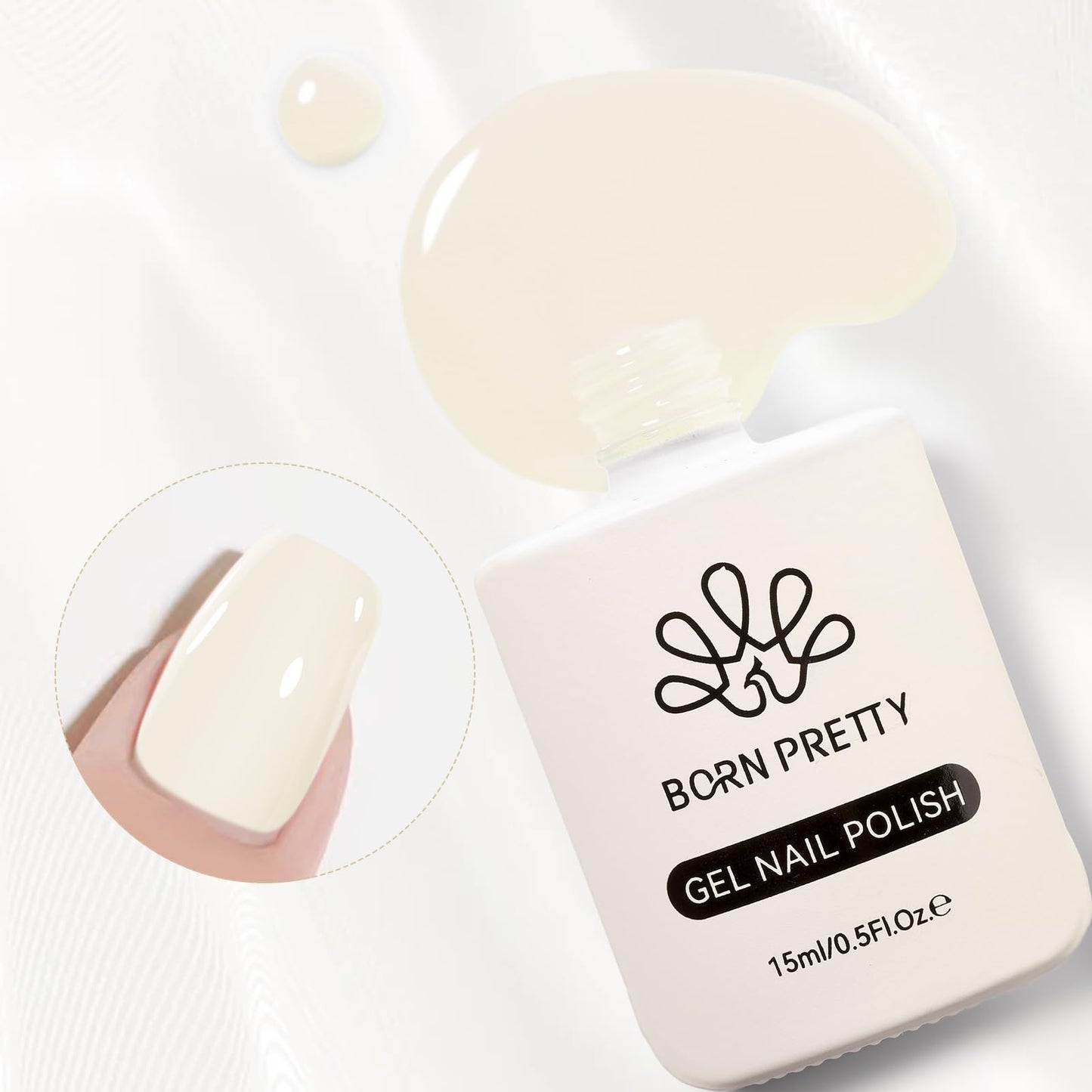 Born Pretty Beige Gel Nail Polish Pale Nude Color Soak Off Gel Polish Nail Art Design Manicure Salon DIY Home 15ml