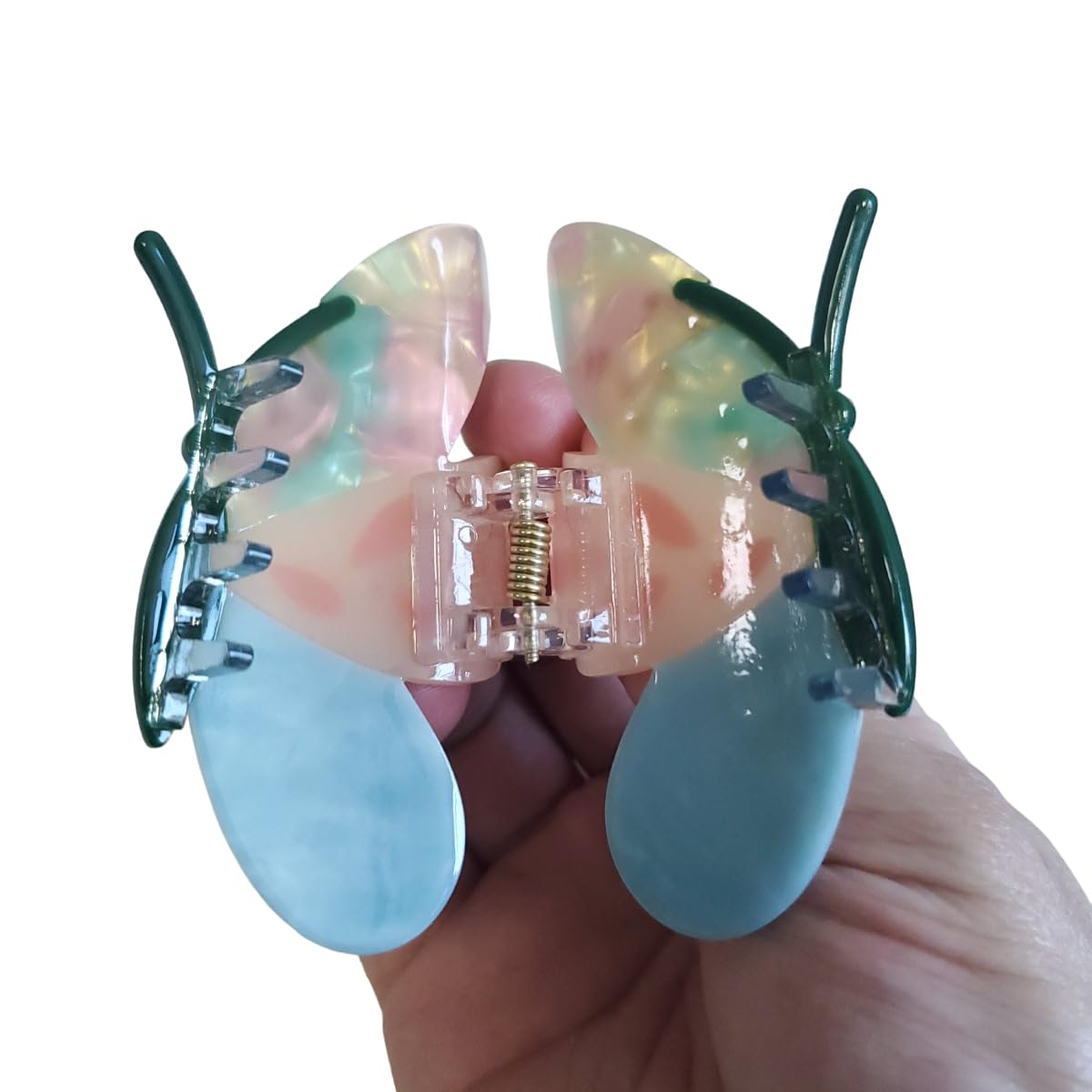 Novelty Butterfly Hair Clip,Acetate Claw Clips,Hair Clips for Women,Green