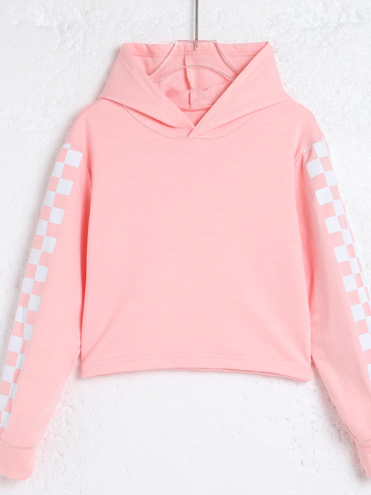 Frogwill Girls Crop Tops Hoodies Fall Winter 2 pieces Outfit and Sweatpants 7-8 Years, Pink