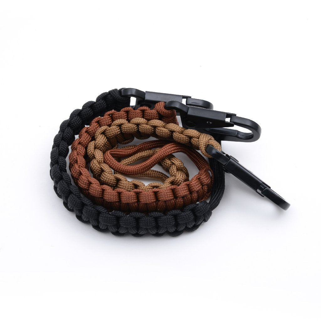Dango EDC Tether - Cobra Weave 550 Paracord - 6 Inch Woven, 10 Feet Unraveled (Brown)