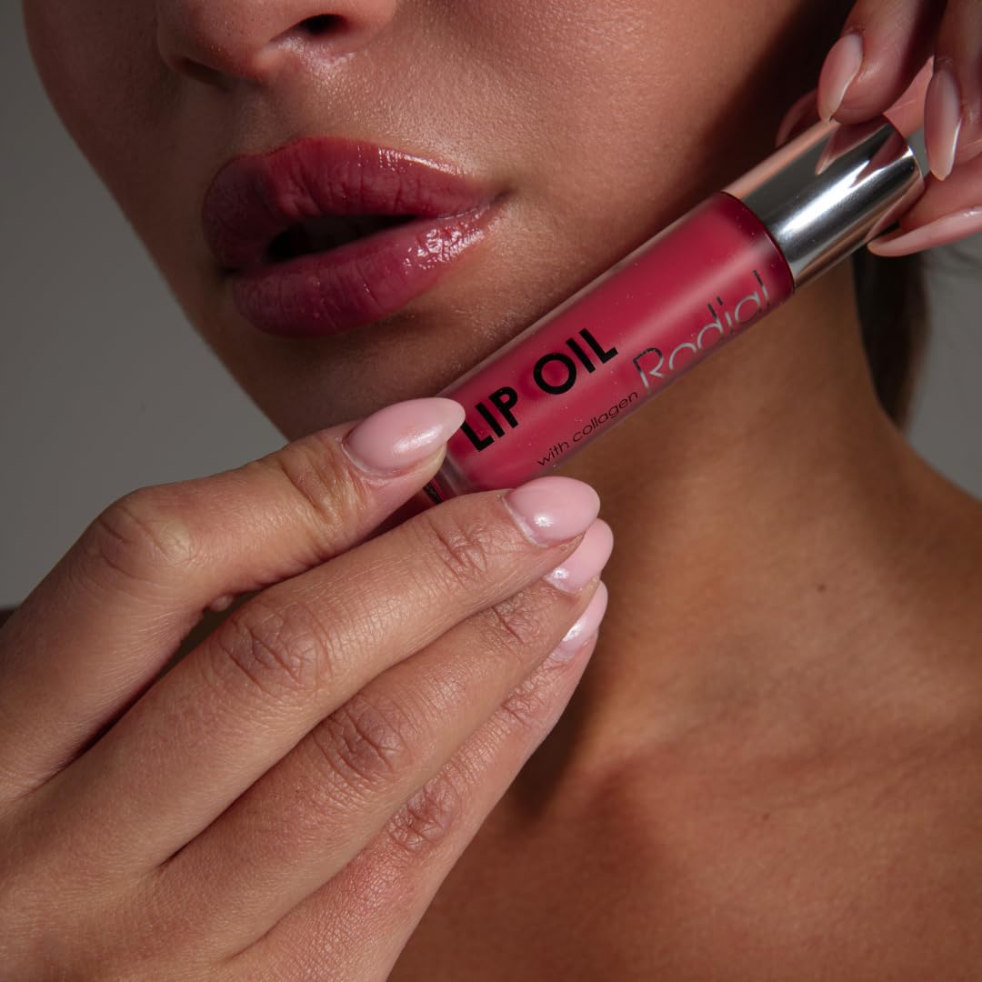 Rodial Plumping Collagen Lip Oil Sugar Coral 0.13fl.oz, Vegan Collagen-Infused Lip Oil with Macadamia and Jojoba Oil, Deep Hydration for Fuller-Looking Pout, Ultra-Nourishing Formula for Silky Lips