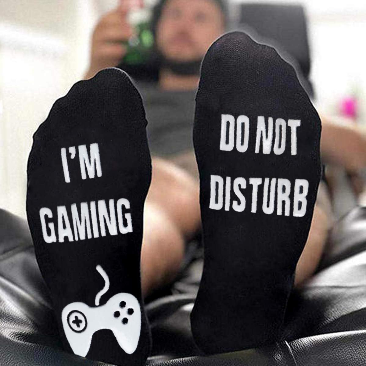 Do Not Disturb I'm Gaming Socks Gaming Beanie Winter Hat,Funny Gamer Stocking Stuffers for Teens Boys Men Kids Black