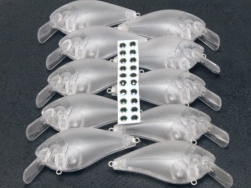 wLure 10 Blank Unpainted Minnow Crankbait Topwater Lipless Jerkbait Fishing Lures (UPHC25P10)