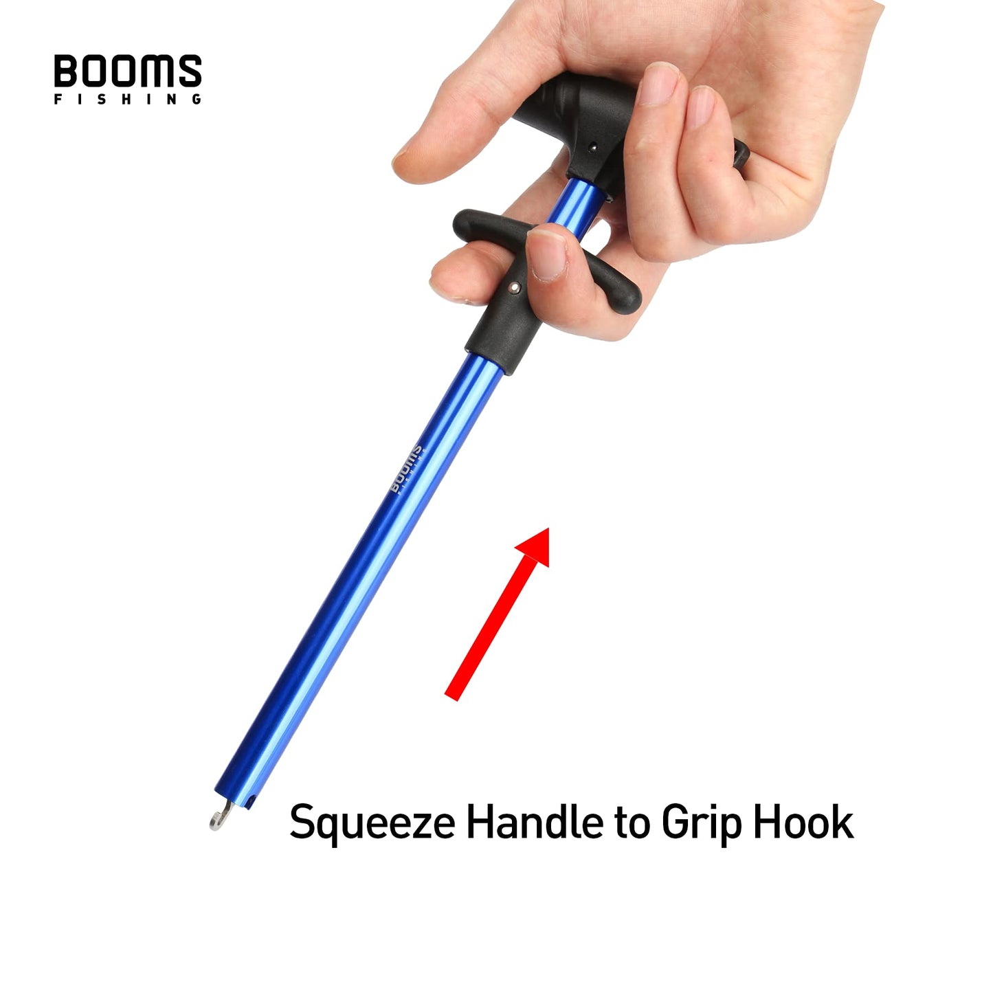 Booms Fishing R2 Hook Remover Aluminium Squeeze-Out Fish Hook Tools 10 Inches Blue