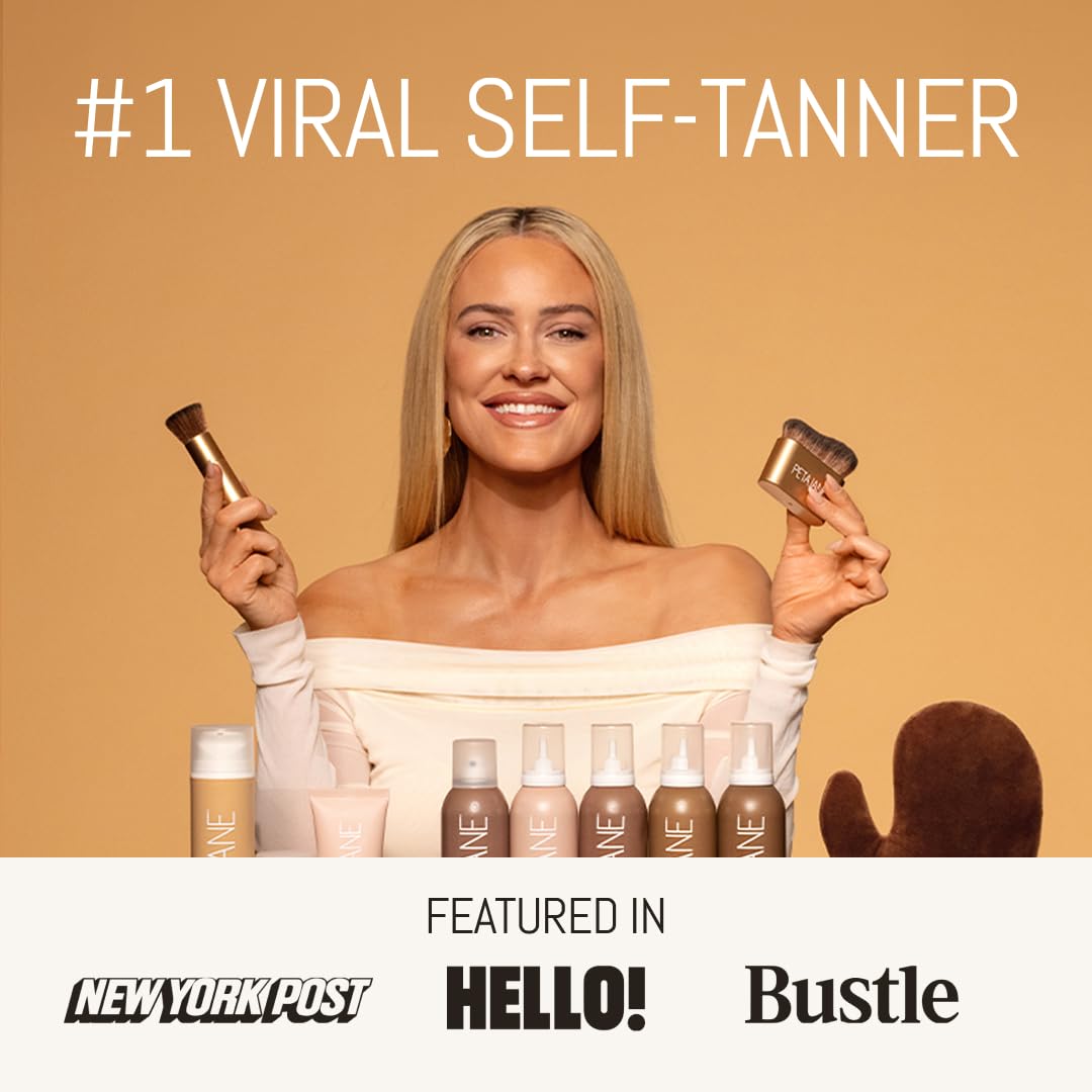 Peta Jane Travel Tanner, Self-Tan Lotion | Natural Sunless Tanning Lotion, Lightweight & Streak-Free Finish, Not Sticky, Lengthens Tan, 3.4oz - Best Self-Tanning Lotion for Flawless Glow