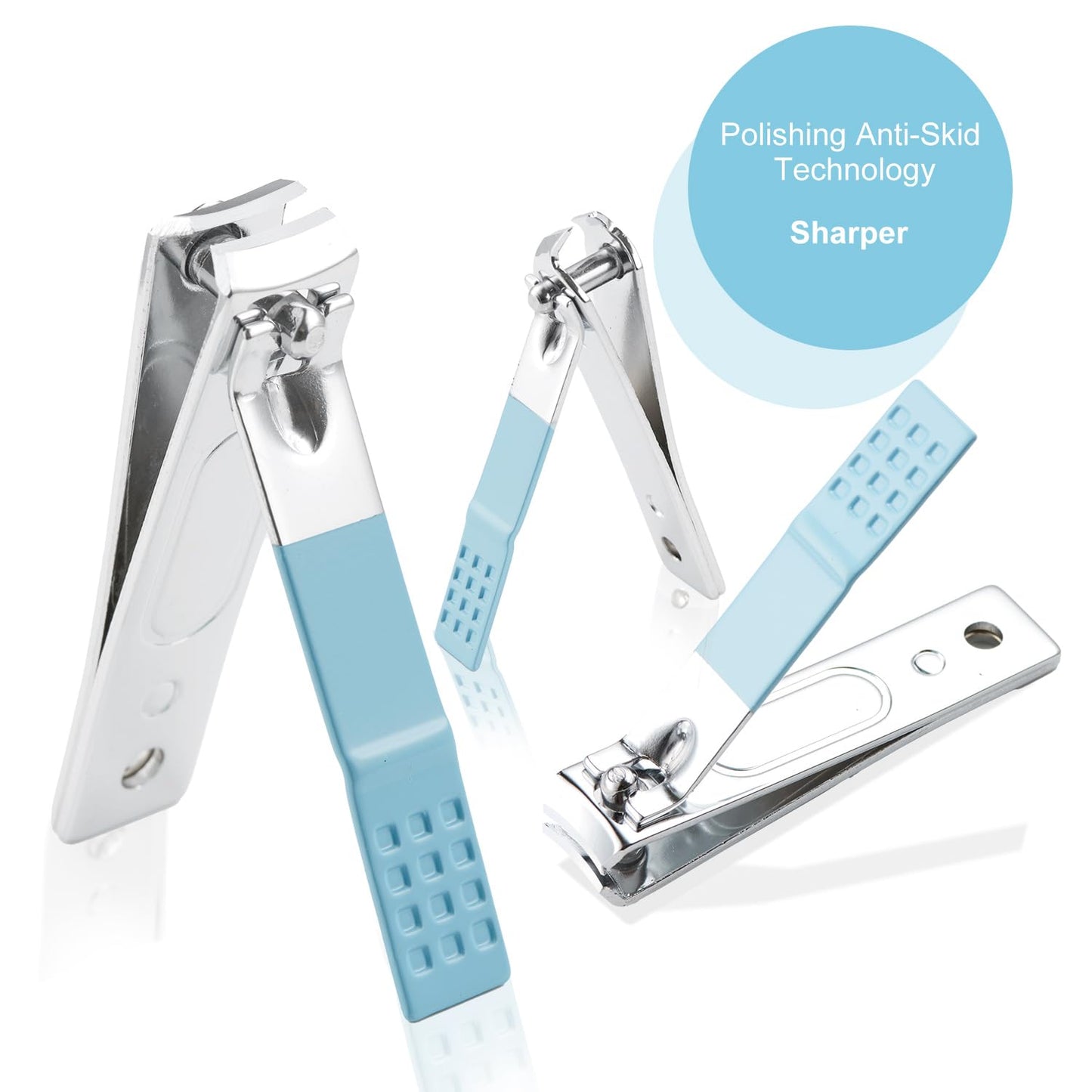 10 Piece Nail Kit, Manicure Kit, Nail Care Kit For Women, Manicure Pedicure Set, Nail Clippers Toenail Clippers Kit, Professional Manicure Kit Pedicure Kit, with Luxurious Travel Case - Light Blue