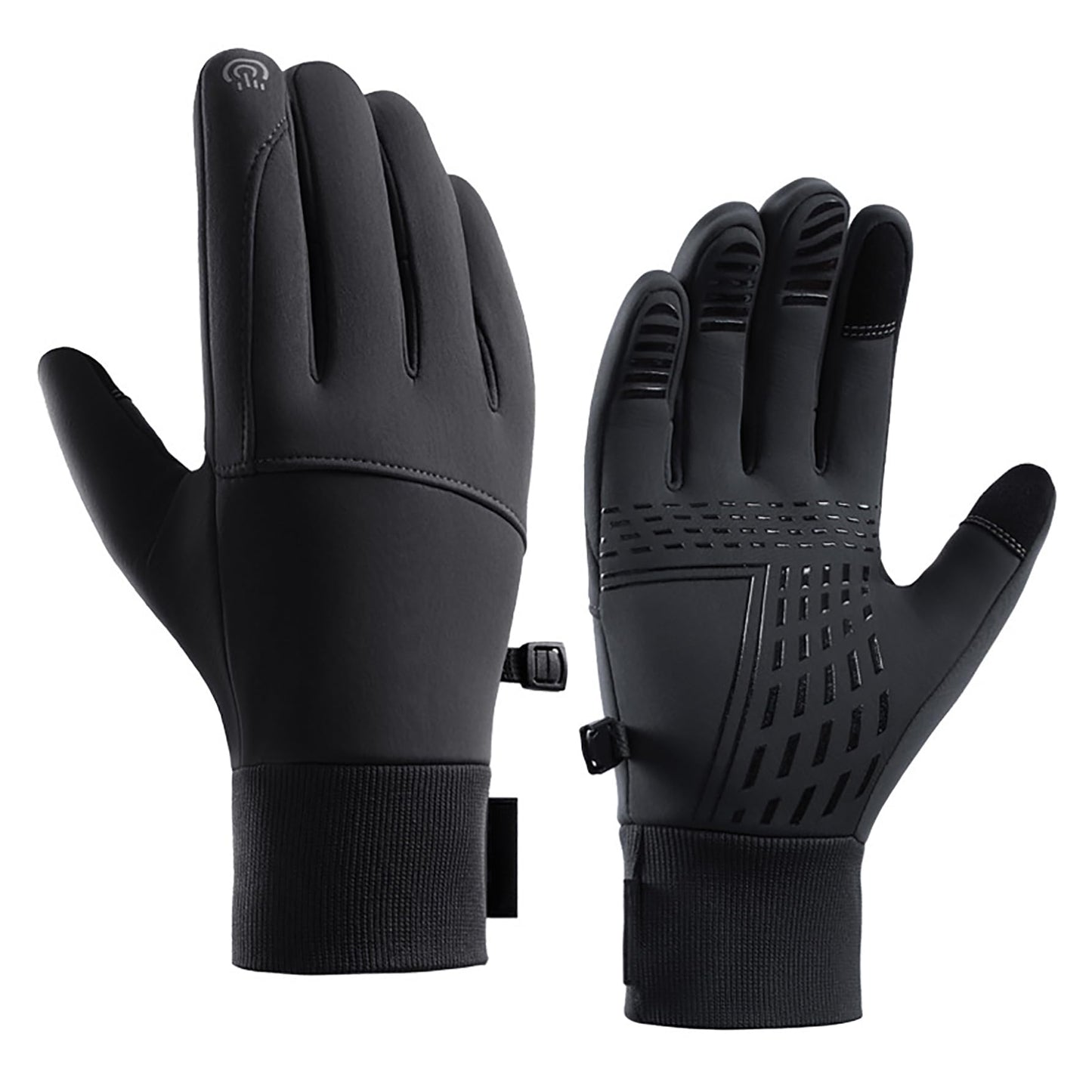 FunSpt Touchscreen Winter Gloves Cold Skiing Waterproof Warm Snow Gloves For Men And Women,Black M
