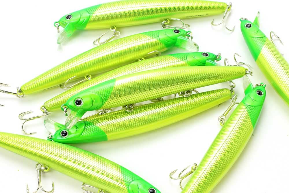 LUCKY CRAFT Flashminnow 110 (706 Laser Green Head Chart)